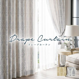 オーダーカーテン シンコール【ラシオ AZ-8207-8208】洗える 非遮光(採光) カラー 2色 / カーテン オーダー オーダーメイド ドレープ タッセル付き フック付き リーフ 草木柄 エレガント クラシック アンティーク風 カフェカーテン 出窓 おしゃれ アビタ