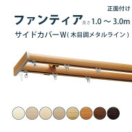 カーテンレール タチカワブラインド 【ファンティア サイドカバーW(木目調メタルライン)】セット 1.00〜3…