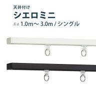 カーテンレール TOSO 【シエロミニ】セット 1.0〜3.0m シングル カラー2色 天井付け サイズカット対応商…