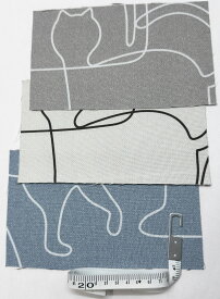 遮光1級　猫柄生地【ネコルーチェ】サンプル　全3色