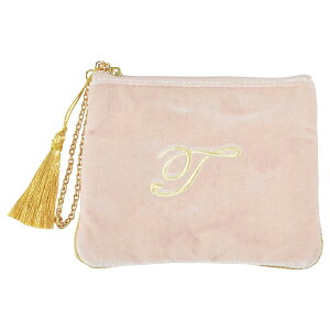 \500円クーポン有/ ポーチ 小物入れ 可愛い おしゃれ イニシャル 【ゆうメール便送料無料】 イニシャルポーチ レディース ポーチ 化粧ポーチ コスメポーチ イニシャル タッセル ティッシ