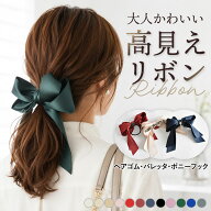 ＼500円クーポン有／ リボン バレッタ 大きい ゴム ポニーフック ヘアゴム 髪飾り ヘアリボン 大きめ シ…