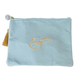 ＼500円クーポン有／ ポーチ 小物入れ 可愛い おしゃれ イニシャル 【ゆうメール便送料無料】 イニシャルポーチ レディース ポーチ 化粧ポーチ コスメポーチ イニシャル タッセル ティッシュポーチ ( イニシャルタッセルベロアポーチ )