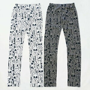 【FLAKE|60%OFF】フレイク MAD BONES REGGINGS 総柄レギンス フルレングス 10分丈 ボトムス パンツ インナー ユニセックス 小学生 中学生 男児 女児 子供服 2934500 黒 白 ホワイト ブラック グレー SALE
