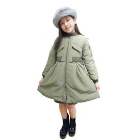 【Giggle 50%OFF SALE】ギグル 中綿ジップアップコート ブラック カーキ 子供服 キッズ 女の子 アウター 90 100 110 120 130 140 クスクスオリジナルブランド