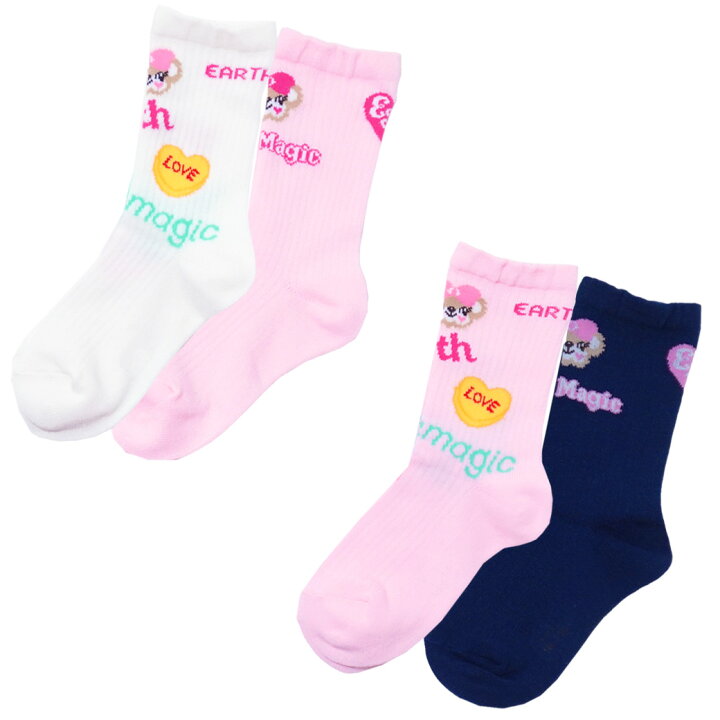 楽天市場】【EARTHMAGIC正規取扱店】アースマジック 2Pクルーソックス  