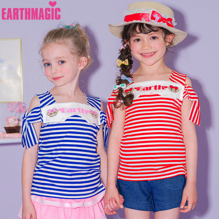 楽天市場】【EARTHMAGIC正規取扱店】アースマジック 2024夏 袖リボン肩  