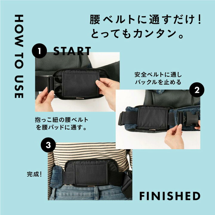 楽天市場】キューズベリー 腰パッド NICO用 腰当て 腰 サポーター 