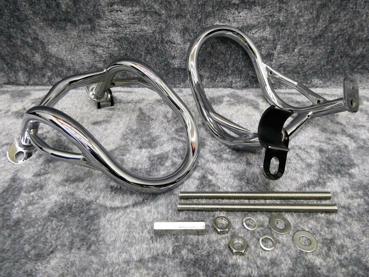 楽天市場】ゼファー750 エンジンガード メッキ 金具 付き 