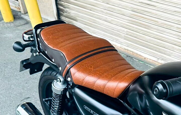 Z400GP 鋲 打ち 茶ツートン タックロール シート/茶皮 楽天市場 