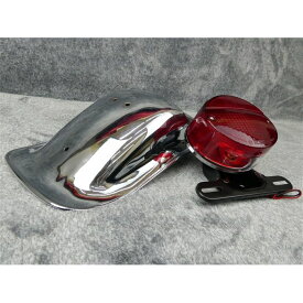 ゼファー400　400Χ用　Z2仕様　リア　メッキ　鉄フェンダー　＋Z2テールランプ　赤