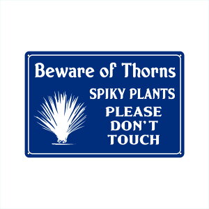 �K�[�f���T�C���v���[�g �h���C�K�[�f�� 54cm��36cm Beware of Thorns BL