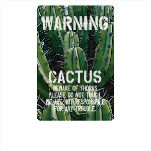 �K�[�f���T�C���v���[�g �h���C�K�[�f�� 54cm��36cmWARNING CACTUS