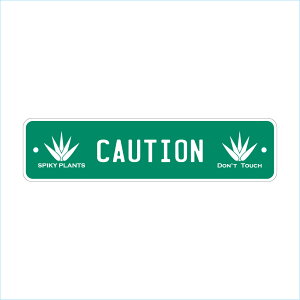 �K�[�f���T�C���v���[�g �h���C�K�[�f�� 28cm��7cm CAUTION�@GR