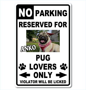 �J�X�^�� �I���W�i���h�b�O ���o�[�Y �I�����[ �T�C���v���[�g�ʐ^54cm��36cmNo Parking Dog Lovers only BK