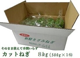 カットねぎ8kg（500g×16）葱 ネギ 薬味ネギ 徳島県産 産地直送 業務用 冷蔵便 送料別