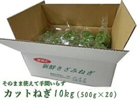 カットねぎ10kg（500g×20）業務用 国産 送料別 徳島県産 自社産 産地直送 冷蔵便 ネギ 葱 薬味