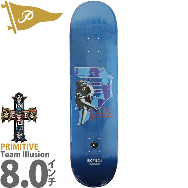 楽天市場】プリミティブ 8.0インチ スケボー デッキ Primitive 