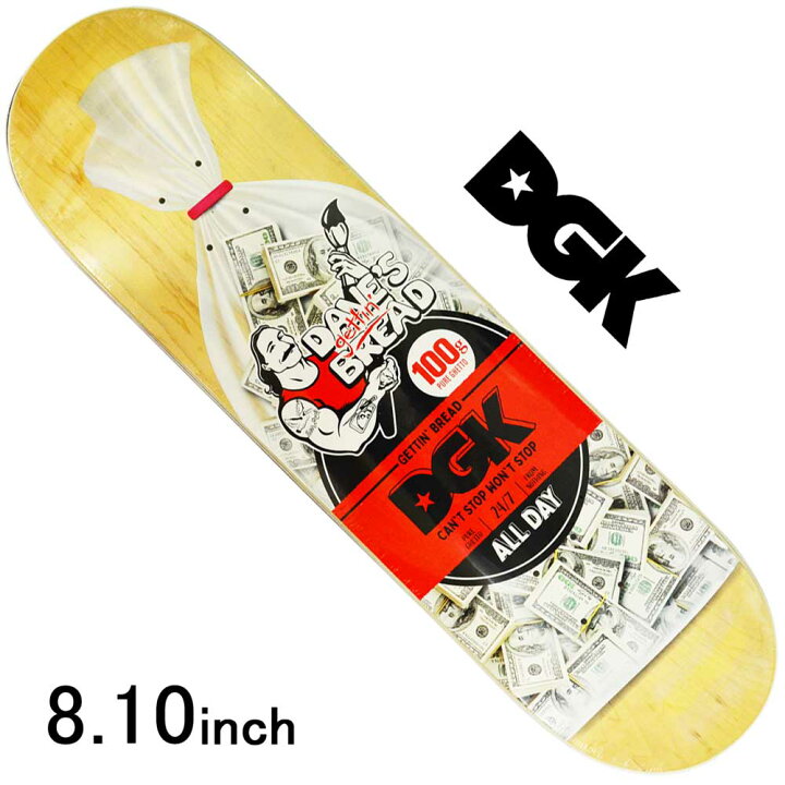 楽天市場】DGK 8.1インチ スケボー デッキ Pro Bread Vaughn Dane 