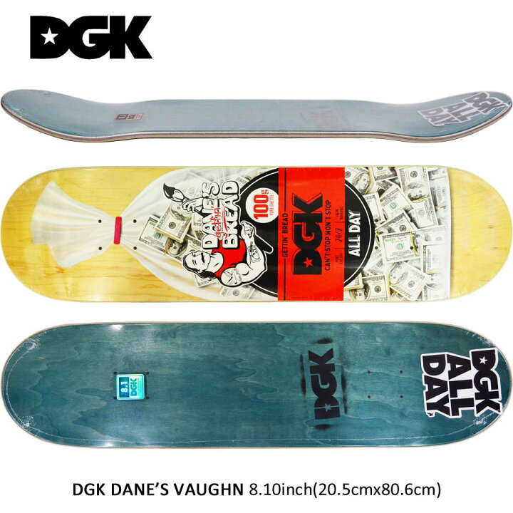 楽天市場】DGK 8.1インチ スケボー デッキ Pro Bread Vaughn Dane