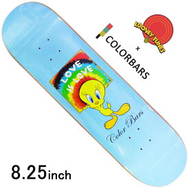 スケボー スケート デッキ スケートボード ルーニーテューンズ COLOR BARS カラーバー 板 Color Bars x Looney Tunes LOVE IS LOVE DECK 8.25inch ストリート オシャレ ファッション アイテム コラボ トゥイーティー バード