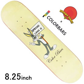 スケボー スケート デッキ スケートボード ルーニーテューンズ COLOR BARS カラーバー 板 Color Bars x Looney Tunes SPREAD LOVE DECK 8.25inch ストリート オシャレ ファッション アイテム コラボ バッグス バニー