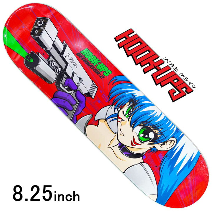 楽天市場】8.25インチ フックアップス スケボー デッキ 板 Hook Ups  