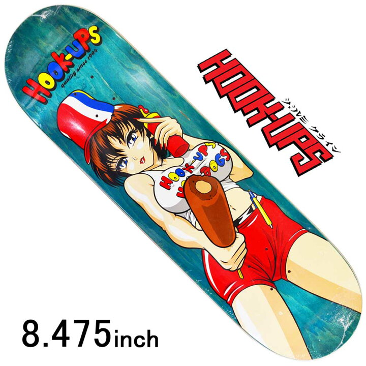 楽天市場】8.475インチ フックアップス スケボー デッキ 板 Hook Ups 