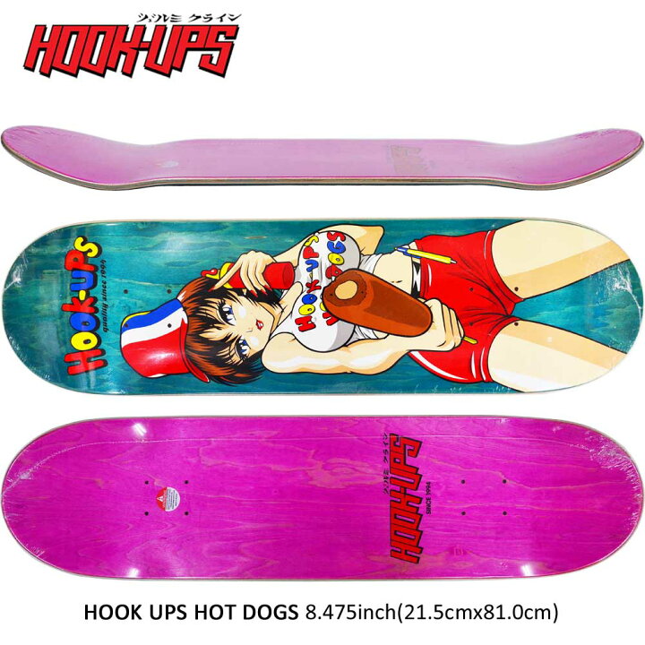 楽天市場】8.475インチ フックアップス スケボー デッキ 板 Hook Ups 
