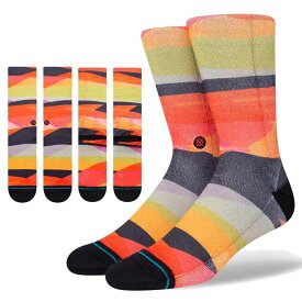 Stance スタンス アブストラクト クルー 靴下 永久保証 Stance Socks ABSTRUSE CREW メンズ25.5-29cm ストリート ファッション サーフィン スケートボード スノーボード ギフト 男性 彼氏 プレゼント 贈り物