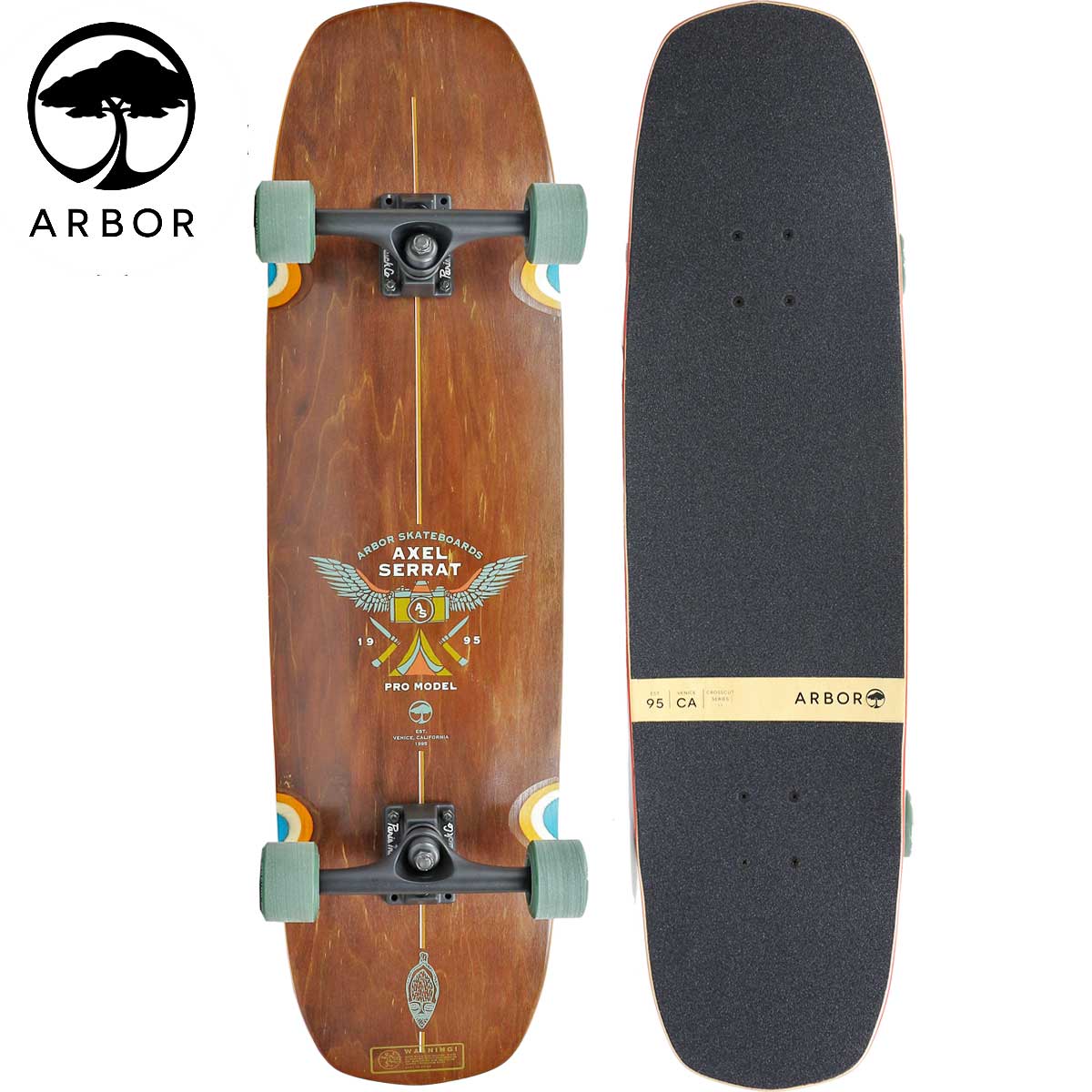 即納 Arbor アーバー スケートボード AXEL SERRAT PRO 34 CROSSCUT 9.0inch(22.5cmx86.0cm)  サーフスケート ロンスケ ロングスケートボード | スケートボード専門店カットバック