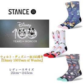 Stance スタンス Stance Socks ウォルト・ディズニー社100周年 Disney 100Years of Wonder アリエル ムーラン ポカホンタスのディズニープリンセス達 コラボ 22-24.5cm 靴下 プレゼント 贈り物 子ども キッズ 女性