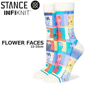 Stance スタンス ルシッド クルー Stance Socks Flower Faces メンズ レディース キッズ S 22cm-25cm ファッション 靴下 カラフル 花 フラワー ストリート ファッション スケートボード サーフィン スノーボード ギフト 男性 彼氏 プレゼント 贈り物