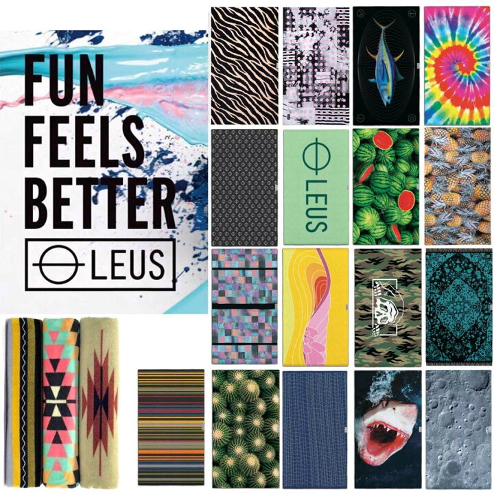 楽天市場】LEUS BEACH TOWEL レウス ビーチタオル サーフィン ボディー 