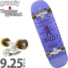 サーフスケート 9.25インチ グリズリーxTH2 スケボー コンプリート 完成品 Grizzly Skateboards OG MFG Complete Thruster System2 スラスターシステム搭載 首振り サーフィン スノーボード オフトレ 陸トレ カービングターン カットバック 人気 ブランド