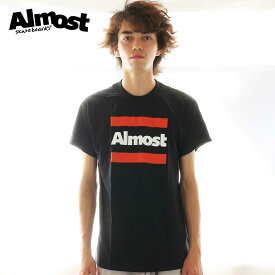 オルモスト 半袖 tシャツ ALMOST Skateboards DOUBLE BAR S/S Tee BLACK ダブルバー ブラック スケートボード スケボー スケート