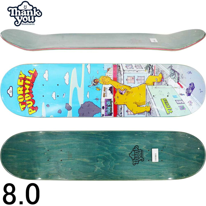 楽天市場 ポイント5倍up中 スケボー スケート デッキ スケートボード シグネチャー Thank You Skateboards サンキュー 板 Logo Yellow Spot On Teal Pudwill Ranpage Head In The Clouds ストリート オシャレ ファッション アイテム スケートボード専門店カットバック