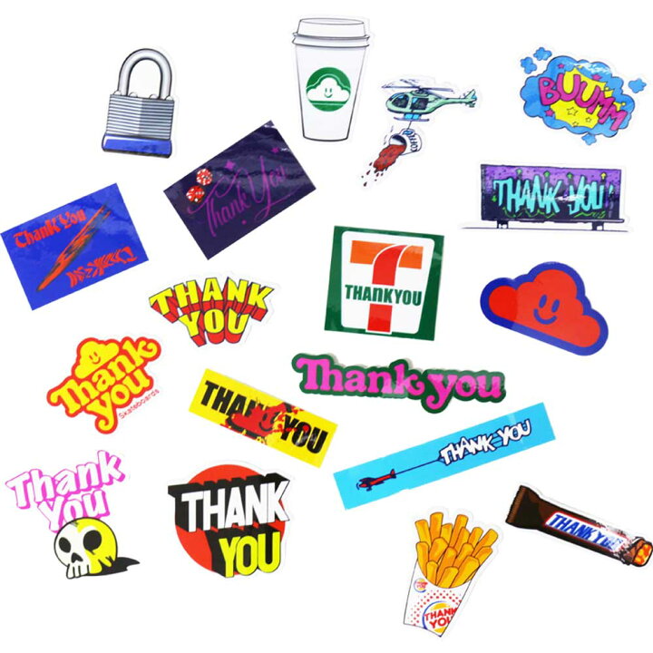 楽天市場 スケボー スケート デッキ スケートボード ブランド ステッカー Thank You Skateboards サンキュー シール Thank You Sticker Pack 18枚入り ストリート オシャレ ファッション アイテム スケートボード専門店カットバック