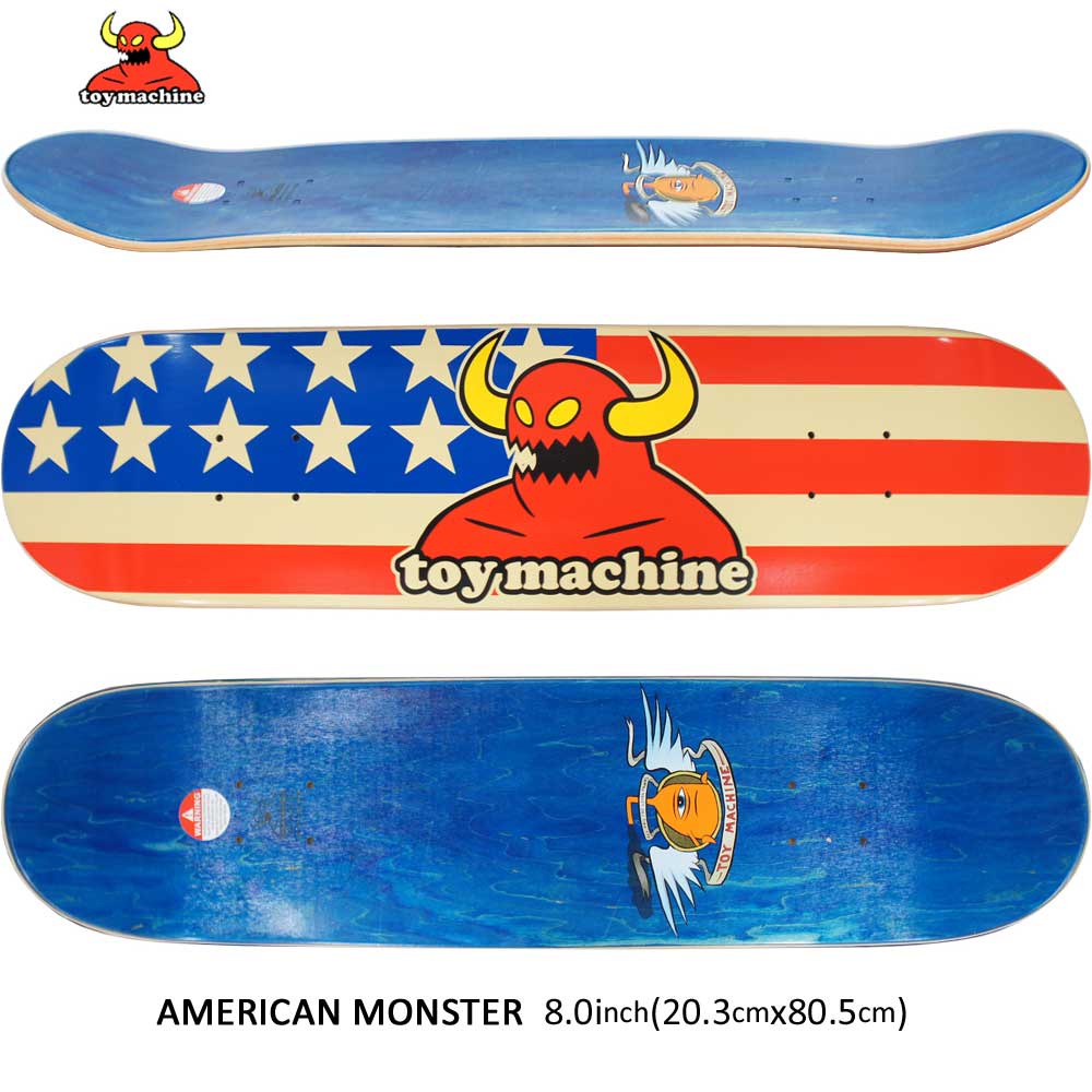 スケボー スケート デッキ スケートボード モンスターTOY MACHINE トイマシーン 板AMERICAN MONSTER 8.0 プロ 初心者  ストリートTeam Model 8.0inch | スケートボード専門店カットバック