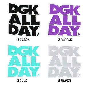 スケボー スケート ステッカー DGK Logo Sticker 4カラー ディージーケー ロゴ シール 4食 サイズ 約タテ10.8×ヨコ10.7cm スケートボード かっこいい ブランド オシャレ おしゃれ 車 バイク スマホ 窓