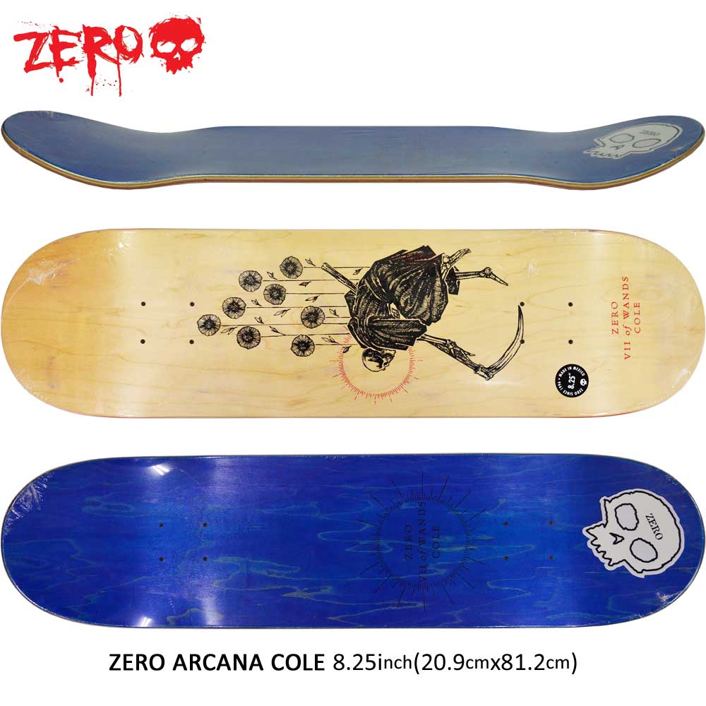 スケボー スケート デッキ スケートボード カリフォルニアZERO SKATEBOARDS ゼロ スケートボード 板ZERO ARCANA COLE  8.25inchChris Cole Pro Model | スケートボード専門店カットバック