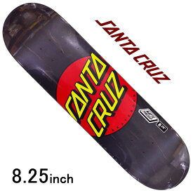 サンタクルーズ 8.25 インチ スケボー デッキ Santa Cruz Skateboard Classic Dot Black 7 Ply Deck クラシックドット ブラック 黒 スケートボード ブランド アーバンスポーツ ストリート パーク ランプ 人気 おすすめ カットバック スケボーデッキ