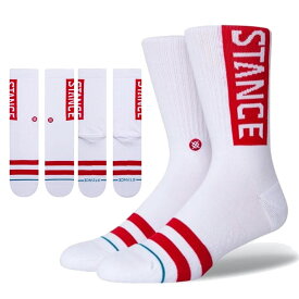 Stance スタンス 靴下 STANCE SOCKS Stance Socks Og White/Red ギフト 男性 彼氏 プレゼント 贈り物