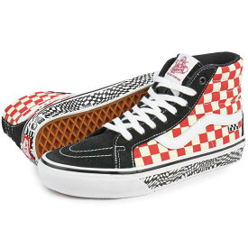 バンズ スケートハイ 26-30cm Skate Sk8 Hi Reissue Jeff GROSSO Black/Red Check スケボー リシュー ジェフ グロッソ スケートボード シューズ メンズ 靴 ブランド US企画 メンズ ファッション バンズシューズ スケシュー ハイカット 人気のUSA版 並行輸入 チェック バルク