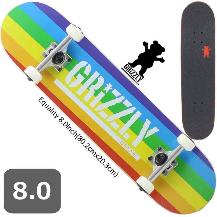楽天市場】スケートボード 純正 GRIZZLY グリズリー Complete 8.0  