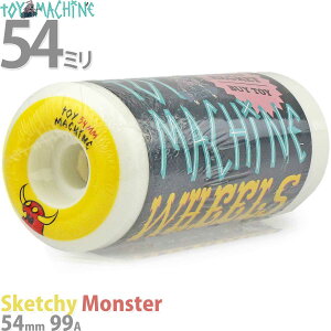 XP{[EB[ 54mm 99a gC}V[ n[h XPb` X^[ Toy Machine Sketchy Monster Skateboard Hard Wheels XP[g{[h XP{[ EB[ Xg[g p[N v / zCg/CG