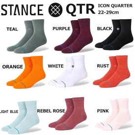 Stance スタンス 靴下 アイコン クォーター ICON QUARTER Icon QTR サイズ 22-29cm 靴下 誕生日 プレゼント 大人 高級品 正規代理店 ギフト 男性 彼氏 プレゼント 贈り物 スタンスソックス