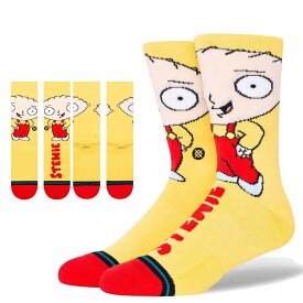 Stance Socks FAMILY GUY メンズ L 25.5-29.0cm アメリカンコミック ミュージシャン ヒップホップ バスケットボール メンズ 靴下 ソックス ギフト 男性 彼氏 プレゼント 贈り物 Stance スタンス