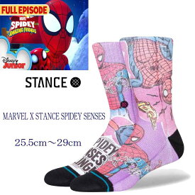 MARVEL X STANCE SPIDEY SENSES メンズ 25.5-29cm マーベル スパイダーマン ギフト 男性 彼氏 プレゼント 贈り物 Stance スタンス 靴下 父の日ギフト プレゼント 父の日