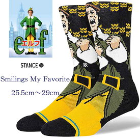 Stance スタンス ソックス Elf x Stance Smilings My Favorite メンズ L 25.5cm-29cm エルフ クリスマス ストリート 子供 女子 ギフト 男性 彼氏 プレゼント 贈り物 靴下 インフィニット 永久保証 楽天SS